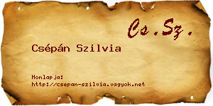 Csépán Szilvia névjegykártya