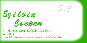 szilvia csepan business card